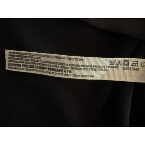 Intimately Free People Tongue Tied Black Satin Mini Dress W/ Lace-Up Back Size X - Picture 6 of 9